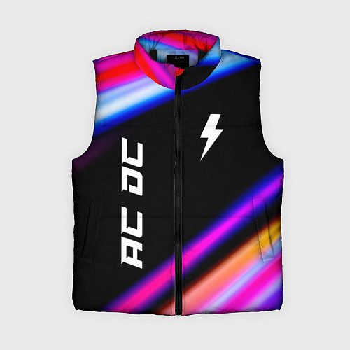 Женский жилет AC DC neon rock lights / 3D-Черный – фото 1