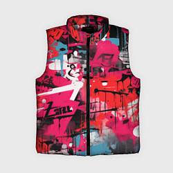 Женский жилет Красное граффити