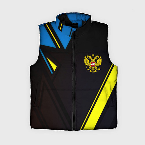 Женский жилет Имперская Россия спорт геомтерия / 3D-Черный – фото 1