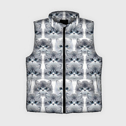 Женский жилет Серые котята, цвет: 3D-светло-серый