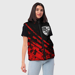 Женский жилет Porsche sport grunge, цвет: 3D-красный — фото 2