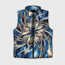 Женский жилет Джинса и цветочный орнамент - нейросеть