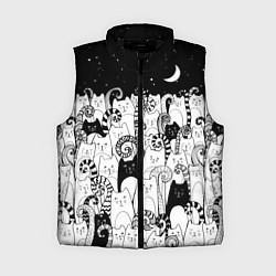 Женский жилет Коты с креативными хвостами, цвет: 3D-черный