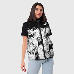 Женский жилет Коты с креативными хвостами, цвет: 3D-черный — фото 2