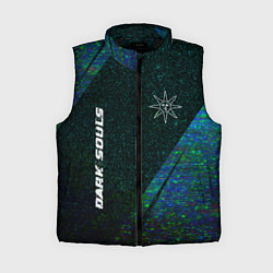 Женский жилет Dark Souls glitch blue, цвет: 3D-черный