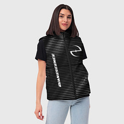 Женский жилет Evanescence metal rock lines, цвет: 3D-черный — фото 2