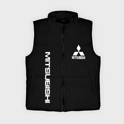 Женский жилет Mitsubishi logo white auto / 3D-Черный – фото 1