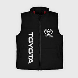 Женский жилет Toyota logo white steel, цвет: 3D-красный