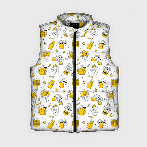 Женский жилет Хиппи бла бла / 3D-Светло-серый – фото 1