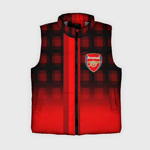 Женский жилет Arsenal fc sport geometry steel / 3D-Светло-серый – фото 1