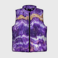 Женский жилет Чароит камень - абстрактная текстура, цвет: 3D-черный