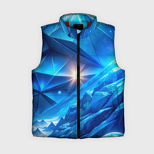 Женский жилет Синяя объемная абстракция со вспышкой / 3D-Красный – фото 1