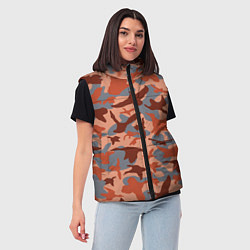 Женский жилет Камуфляж птицы, цвет: 3D-красный — фото 2