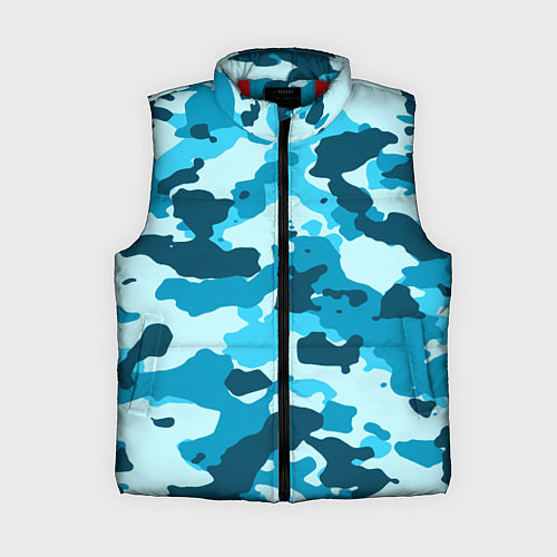 Женский жилет Военная текстура камуфляжа / 3D-Красный – фото 1