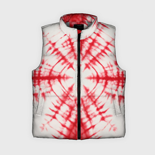 Женский жилет Тай-дай бело-красный / 3D-Светло-серый – фото 1