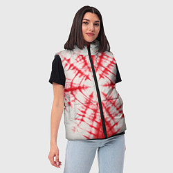 Женский жилет Тай-дай бело-красный, цвет: 3D-светло-серый — фото 2