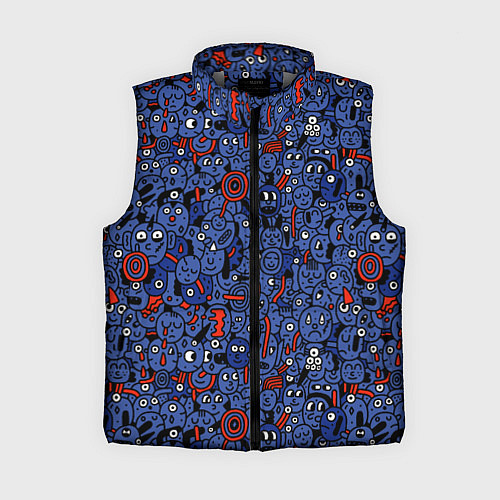 Женский жилет Человечки панки / 3D-Светло-серый – фото 1