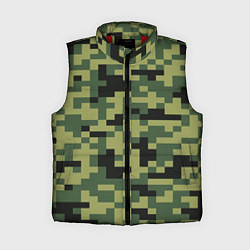 Женский жилет Камуфляжный стиль текстура пикселя, цвет: 3D-красный