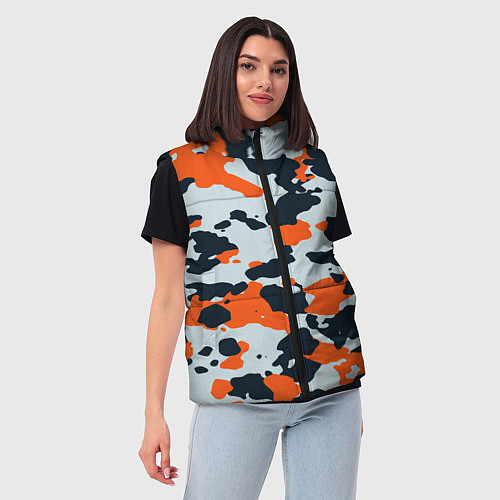 Женский жилет Камуфляж из игры counter strike / 3D-Красный – фото 3