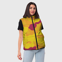 Женский жилет Камуфляж золото текстура, цвет: 3D-светло-серый — фото 2