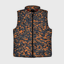 Женский жилет Пиксели камуфляжная текстура, цвет: 3D-красный