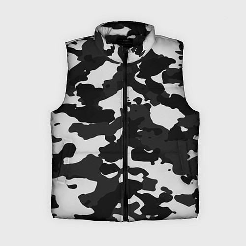 Женский жилет Камуфляж серый / 3D-Черный – фото 1