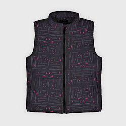 Женский жилет Розовые треугольники на темном