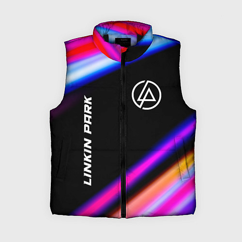 Женский жилет Linkin Park neon rock lights / 3D-Черный – фото 1