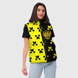 Женский жилет Minecraft Russia, цвет: 3D-светло-серый — фото 2