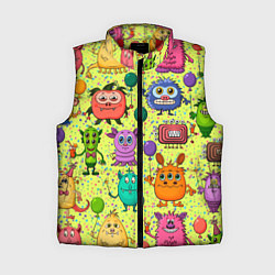 Женский жилет Цветные монстрики, цвет: 3D-красный