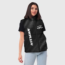 Женский жилет Hitman metal game lines, цвет: 3D-черный — фото 2