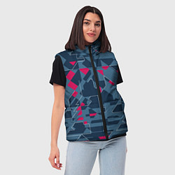 Женский жилет Геометрическая математика узора, цвет: 3D-светло-серый — фото 2