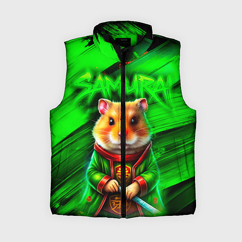 Женский жилет Хомячок самурай / 3D-Черный – фото 1