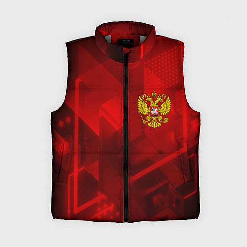 Женский жилет Россия герб текстура / 3D-Светло-серый – фото 1