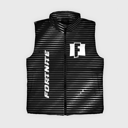 Женский жилет Fortnite metal game lines / 3D-Черный – фото 1