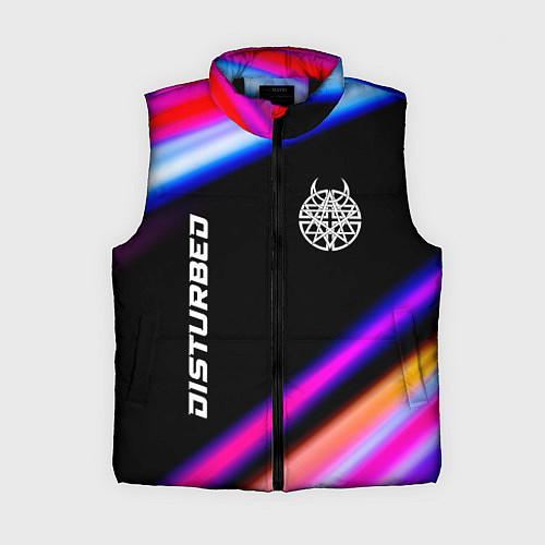 Женский жилет Disturbed neon rock lights / 3D-Черный – фото 1