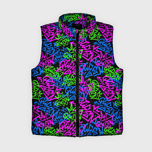 Женский жилет Королева граффити / 3D-Черный – фото 1