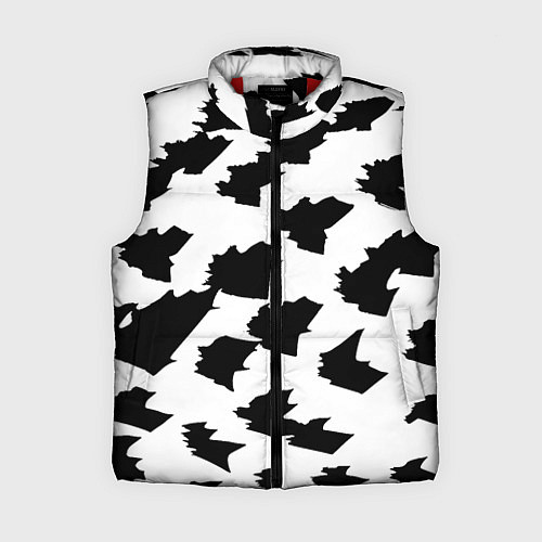 Женский жилет Чётные пятна на белом фоне - минимализм / 3D-Красный – фото 1