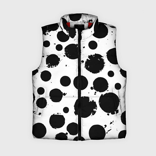 Женский жилет Abstract black blots - ai art fantasy / 3D-Красный – фото 1