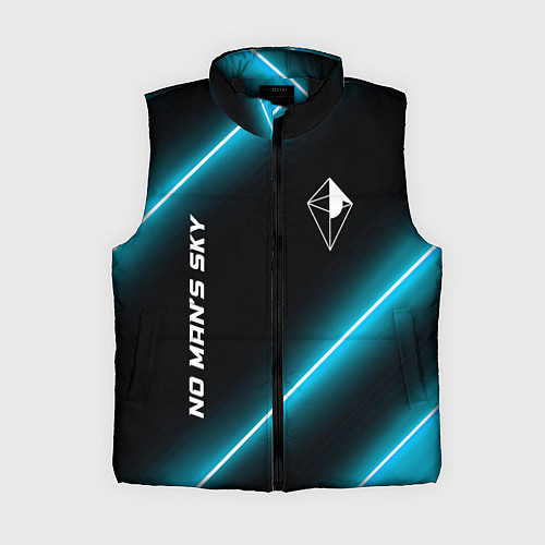 Женский жилет No Mans Sky неоновые светящиеся линии / 3D-Черный – фото 1