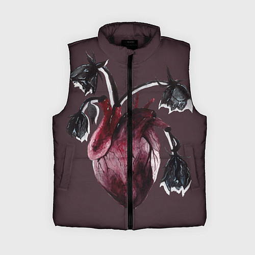Женский жилет Увядшее сердце / 3D-Черный – фото 1