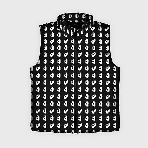 Женский жилет Все ОК паттерн знак / 3D-Черный – фото 1