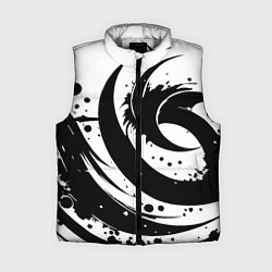 Женский жилет Ai art black and white abstraction, цвет: 3D-светло-серый