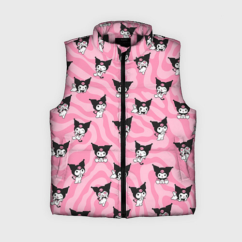 Женский жилет Розовый паттерн Куроми / 3D-Черный – фото 1