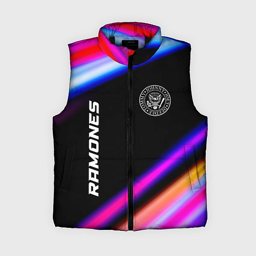 Женский жилет Ramones neon rock lights / 3D-Черный – фото 1