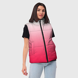 Женский жилет Розовый градиент, цвет: 3D-красный — фото 2