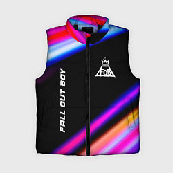 Женский жилет Fall Out Boy neon rock lights, цвет: 3D-черный