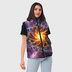 Женский жилет Закрученная абстракция, цвет: 3D-красный — фото 2