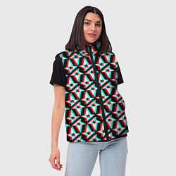 Женский жилет Астралис глитч логотип, цвет: 3D-светло-серый — фото 2