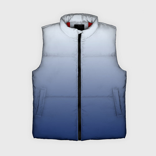 Женский жилет Бело синий градиент / 3D-Красный – фото 1